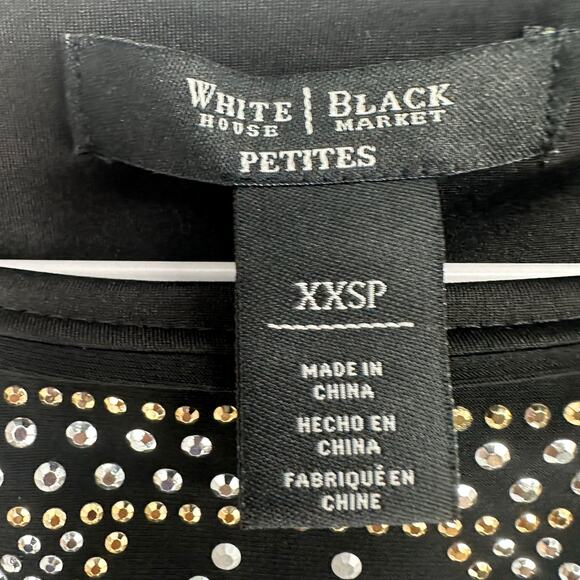 WHBM Black Silver, Gold, and Bronze Studded Tank Dress Sz XXSP - Picture 6 of 8